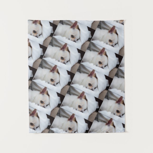 Your pet dog puppy custom photo chihuahua pattern tapestry (Front)