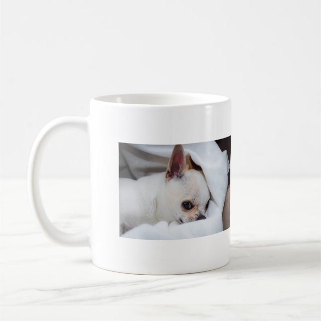 Your pet dog puppy custom photos collage chihuahua coffee mug (Left)