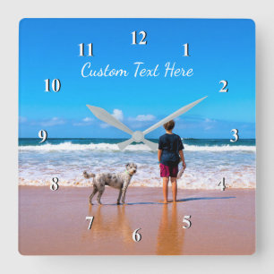 Your Pet Photo Clock with Custom Text