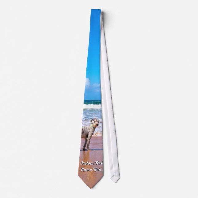 Your Pet Photo Neck Tie Personalized Text (Front)