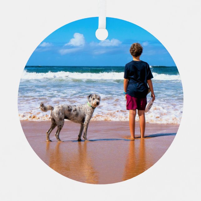 Your Pet Photo Personalized Christmas Ornaments (Front)