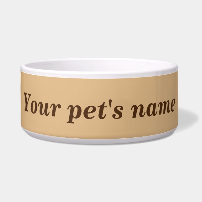 Your Pet’s Name With Light Brown Background on Pet (Front)