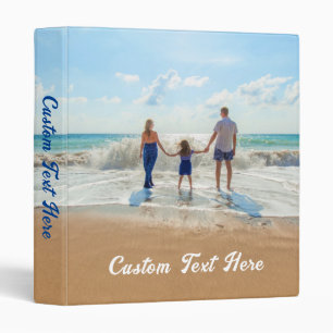 Your Photo 3 Ring Binder with Custom Text