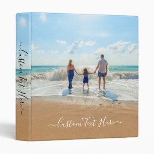 Your Photo 3 Ring Binder with Custom Text
