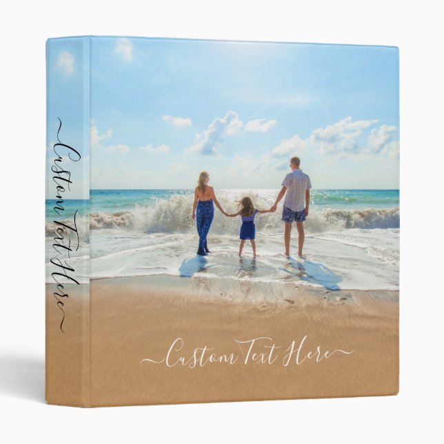 Your Photo 3 Ring Binder with Custom Text (Front/Spine)