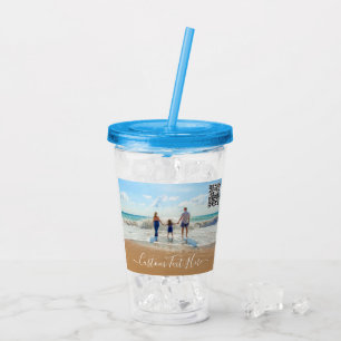 Your Photo Acrylic Tumbler with Custom Text