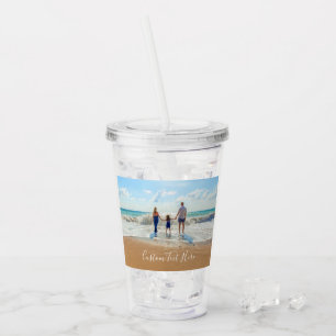 Your Photo Acrylic Tumbler with Custom Text
