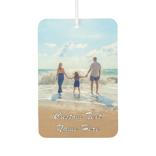 Your Photo Air Freshener with Custom Text Name (Front)
