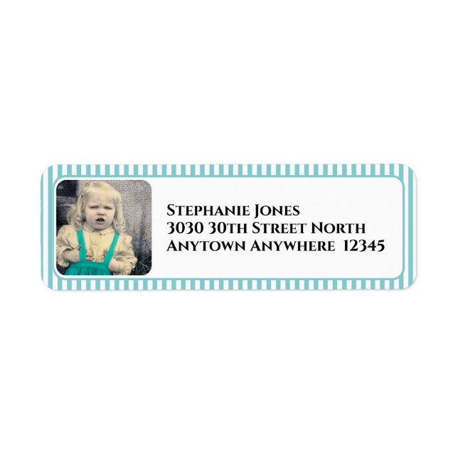 Your Photo All Ages Simple Stripes Pattern Aqua (Front)
