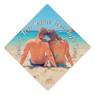 Your Photo and Custom Text Graduation Cap Topper
