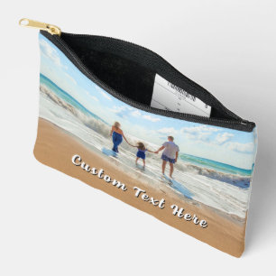 Your Photo and Custom Text Personalized Accessory Pouch
