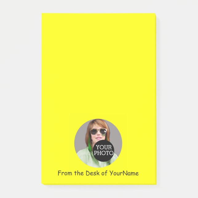 Your Photo and Message Customize Easily Yellow Post-it Notes (Front)