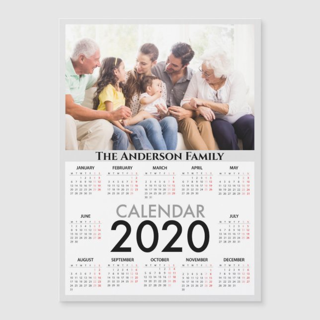 Your Photo and Name Customizable 2020 Calendar (Front)