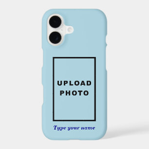 Your Photo and Name on Light Blue Background