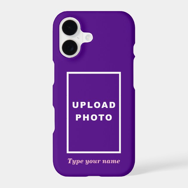 Your Photo and Name on Purple Background (Back)
