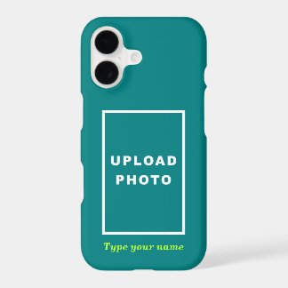 Your Photo and Name on Teal Background