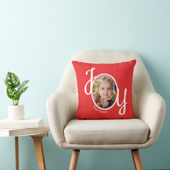 Your photo and name throw pillow (Chair)