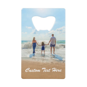 Your Photo and Text Credit Card Bottle Opener