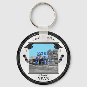 Your Photo and Text Graduation Party Favours Keychain