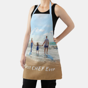 Your Photo Apron with Custom Text - Best Chef Ever