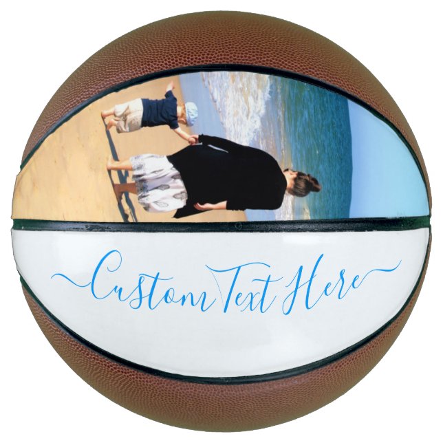 Your Photo Basketball with Custom Text Name (Front)