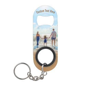 Your Photo Bottle Opener Keychain Gift Custom Text