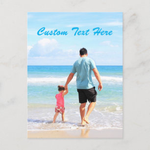 Your Photo Card with Custom Text Personalized