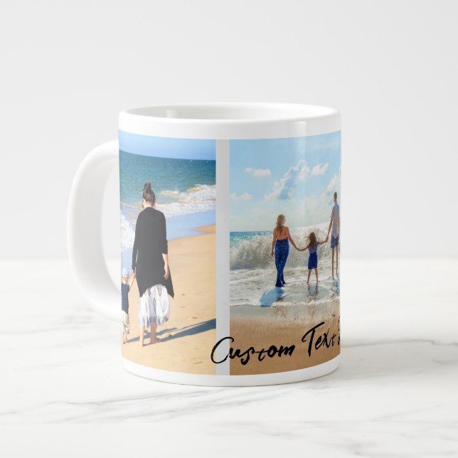 Your Photo Collage Coffee Mug with Custom Text (Front Left)