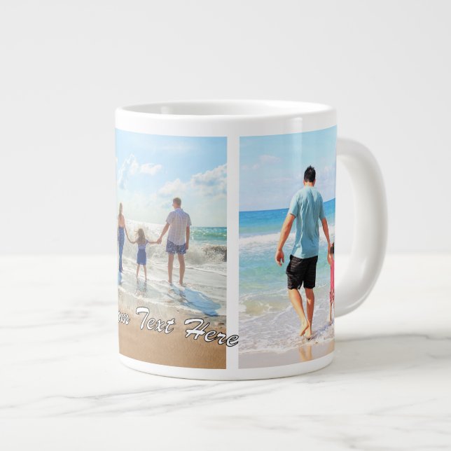Your Photo Collage Mug Gift with Custom Text Name (Front Right)