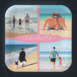 Your Photo Collage Paper Plates with Custom Text<br><div class="desc">Paper Plates with Custom Photo Collage Family Love Personalized Text - Mom / Dad / Kids / Parents / Couple - Modern Custom Photos Unique Your Own Design - Special Family / Friends or Personal Party Plates / Disposable Plates / Party Supplies / Gifts - Add Your Photos and Text...</div>