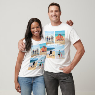 Your Photo Collage T-Shirt with Custom Text