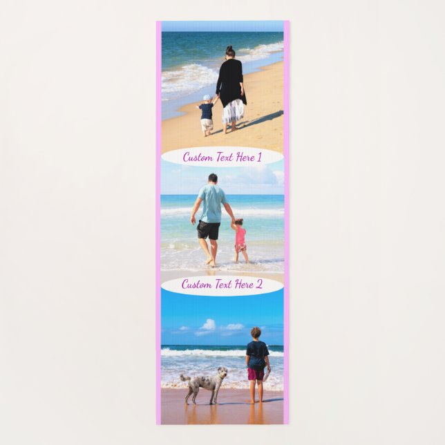 Your Photo Collage Yoga Mat with Custom Text (Back)