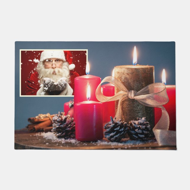 YOUR PHOTO custom Christmas door mat (Front)