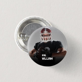 Your Photo Custom Football or Your Sport Round But 1 Inch Round Button