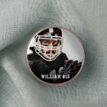 Your Photo Custom Football or Your Sport Round But 3 Inch Round Button<br><div class="desc">Your Photo Custom Football or Your Sport Round Button</div>