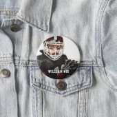 Your Photo Custom Football or Your Sport Round But 3 Inch Round Button (In Situ)