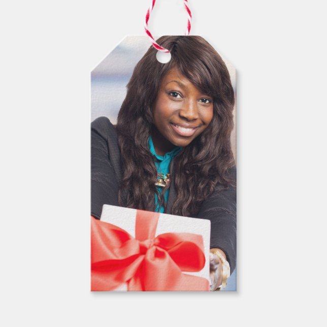 YOUR PHOTO custom gift tags (Front)