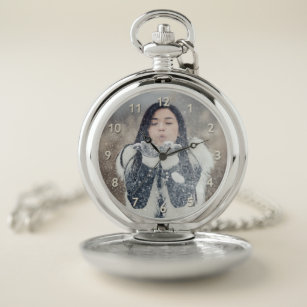 Custom photo pocket online watch