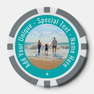 Your Photo Custom Text Poker Chips Choose Ciolors