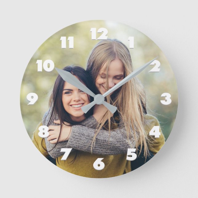 YOUR PHOTO custom wall clock (Front)