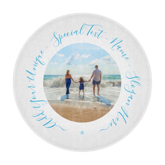 Your Photo Cutting Board Personalized Text (Front)