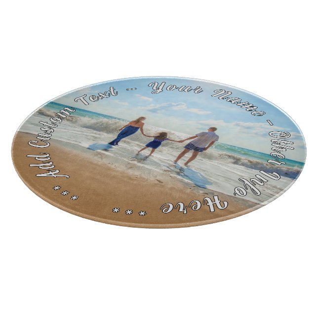Your Photo Cutting Board with Custom Text (Corner)