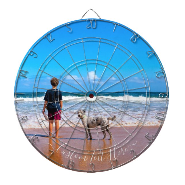 Your Photo Dart Board with Text Personalized Gift (Front)