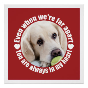 YOUR PHOTO Far Apart Love custom poster