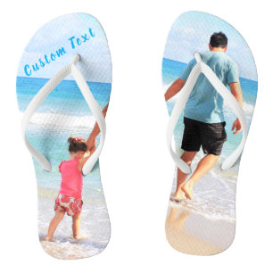 Your Photo Flip Flops with Custom Text
