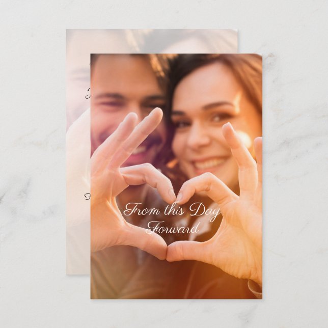 Your photo | From this day forward Invitation (Front/Back)