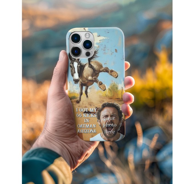 your photo, Get your kicks, oatman arizona, donkey Case-Mate iPhone Case (Creator Uploaded)