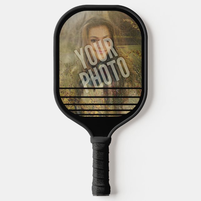 Your Photo Gradated Stripes Pickleball Paddle (Front)