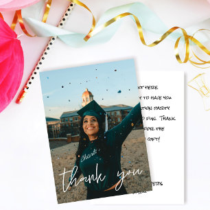 Your Photo Graduation Hat Thank You White V2