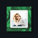 Your Photo Greenery Canvas Print<br><div class="desc">Made to look dimensional, a tropical plant pattern creates a beautiful frame for your favourite photo on this wrapped canvas. **TIP: If using square plaque, you might need to crop your photo to a square BEFORE uploading it for best results.</div>